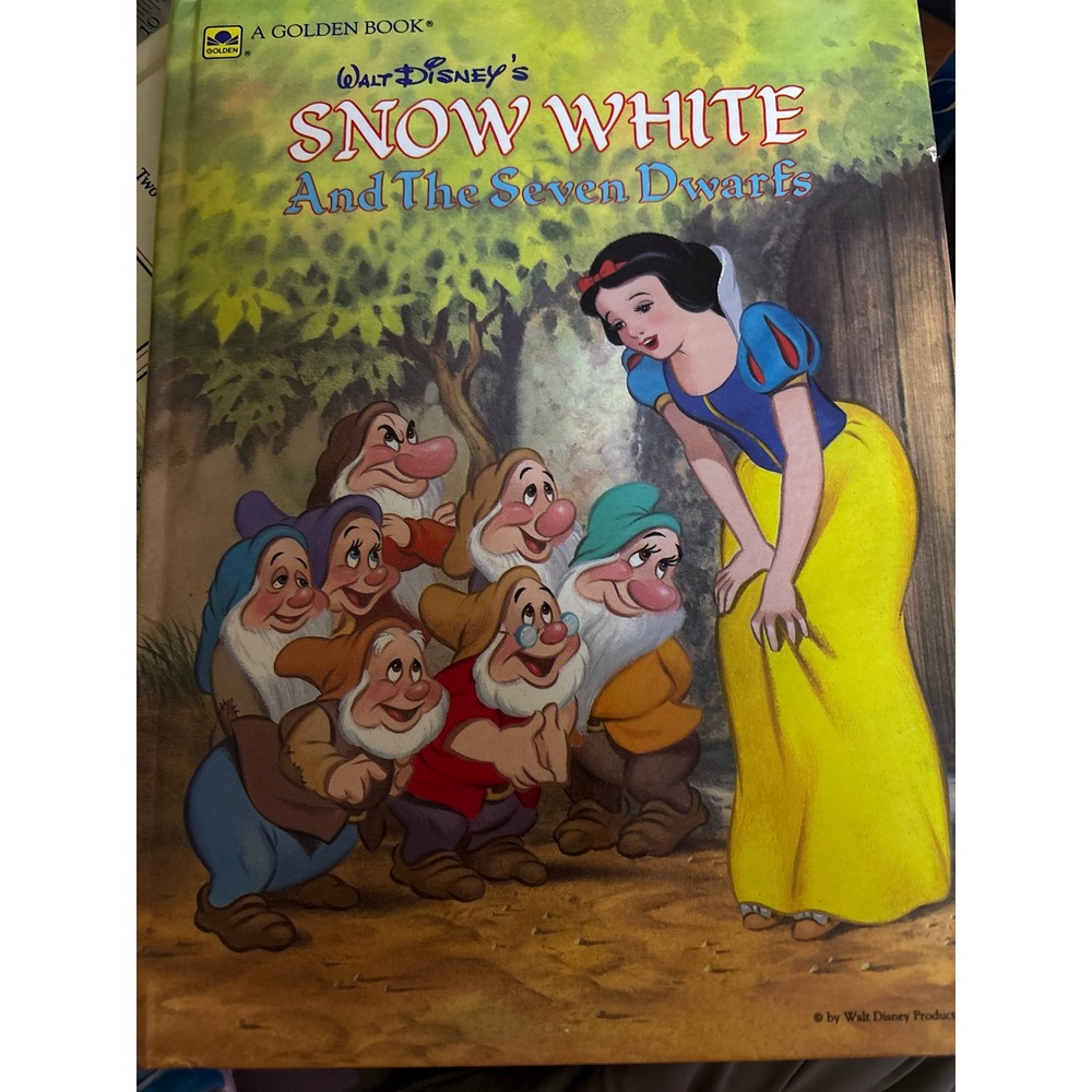 Walt Disney Snow White and the Seven Dwarfs A Golden Book Hardcover Vintage